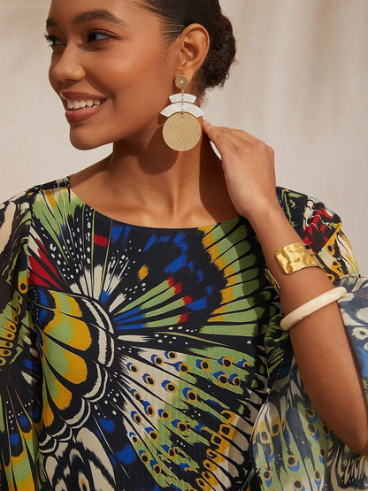 Ocean Bloom Reverie Chiffon Layered Top