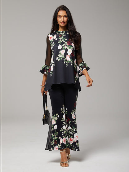Blouse en Chiffon Modal Coupe Ajustée, Voilée, Légère et Respirante