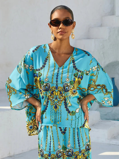 Vintage Jewelry Silky Satin Top