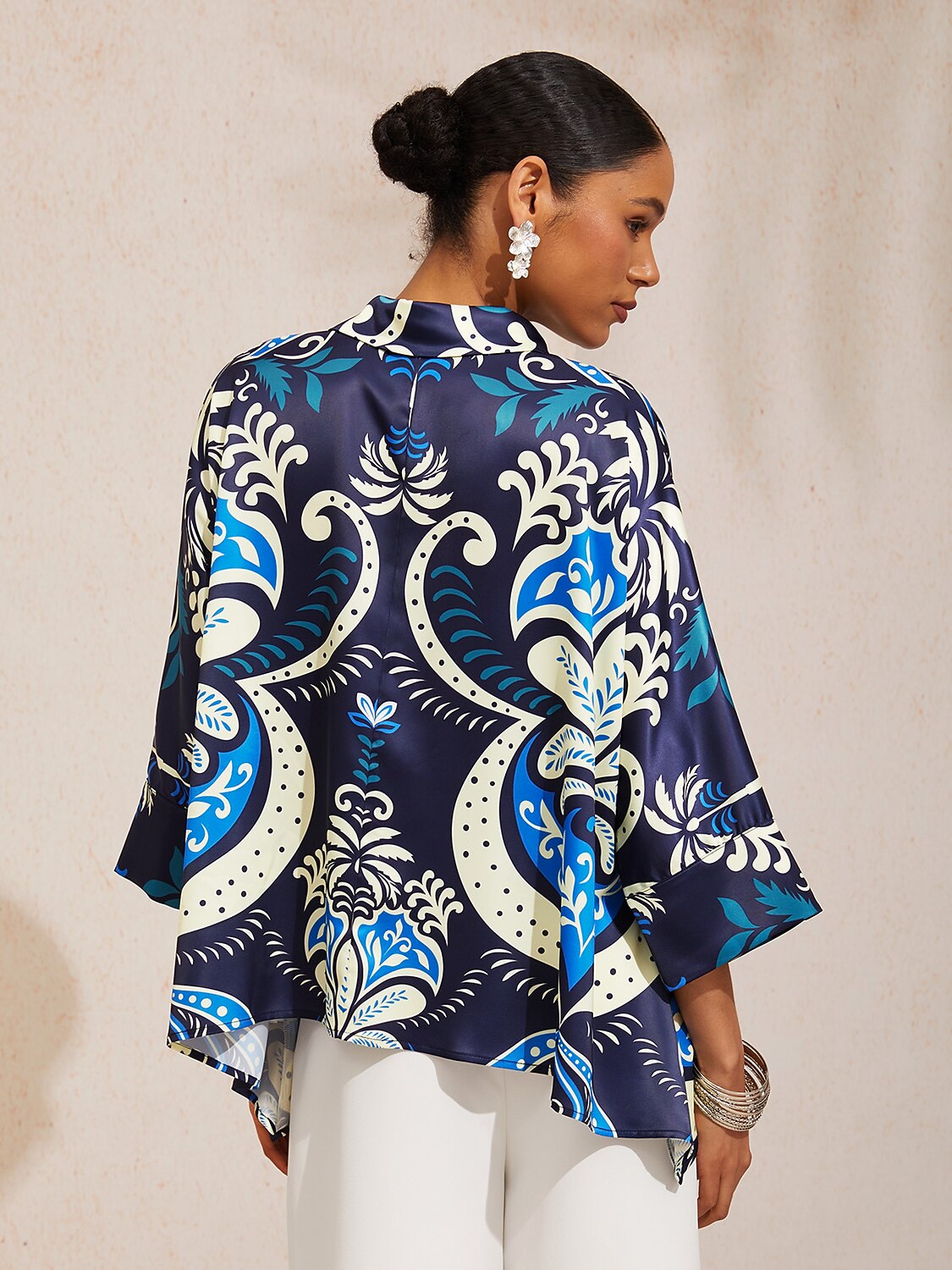 Azure Palace Harmony Silky Satin Dolman Top