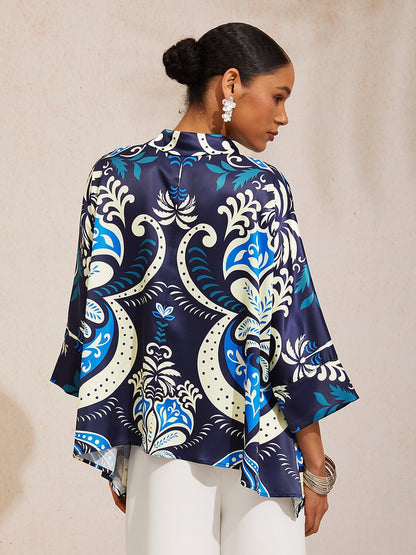 Azure Palace Harmony Silky Satin Dolman Top