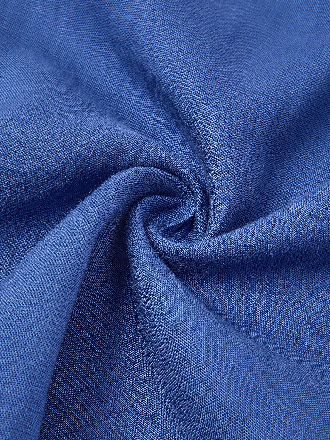 Linen Blend Asymmetric Collar Inverted Pleat Top
