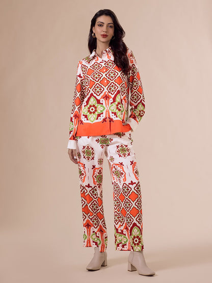 Satin Bohemia Casual Long Sleeve Shirt
