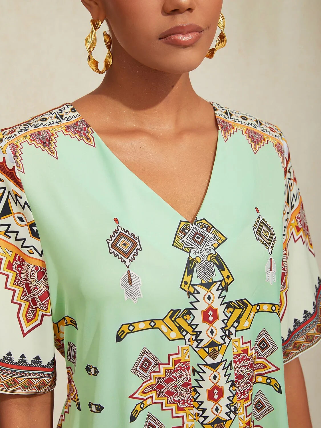 Santorini Summer Silky Satin Mini Dress