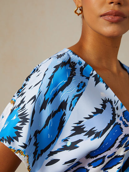 Land of Wonder Silky Satin Maxi Dress