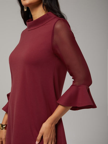 Blouse en Chiffon Modal Coupe Ajustée, Voilée, Légère et Respirante