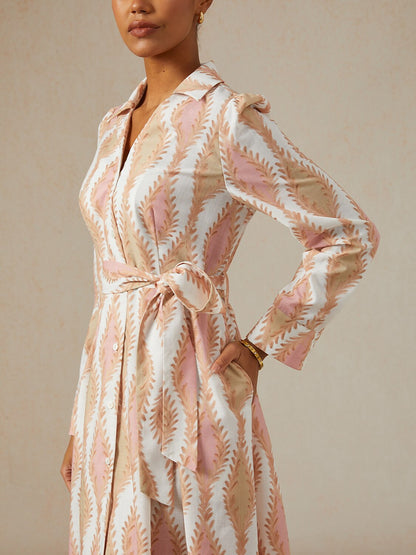 Sage Petal Rhythm Linen Look Maxi Dress