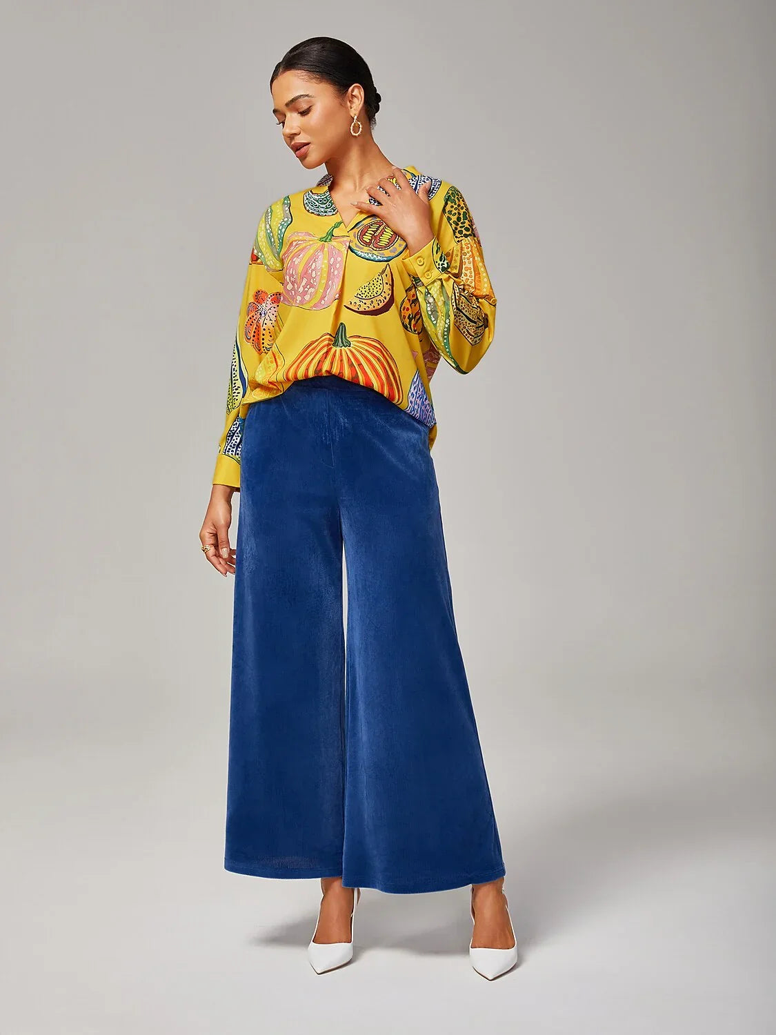 Casual Drop Shoulder Stand Collar Shirt