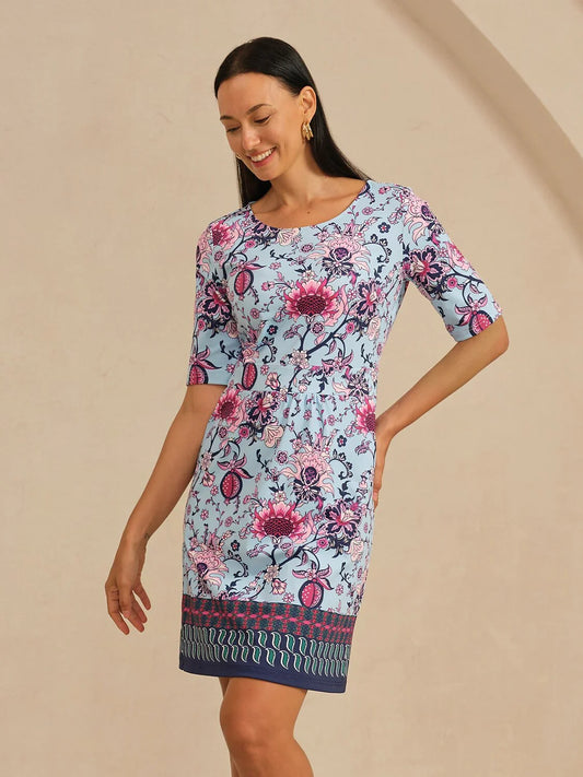 Floral Stretch Vacation Mini Dress