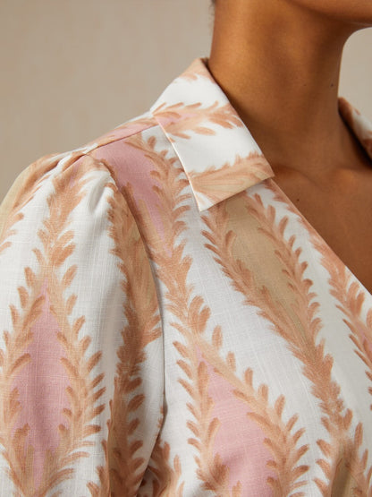 Sage Petal Rhythm Linen Look Maxi Dress