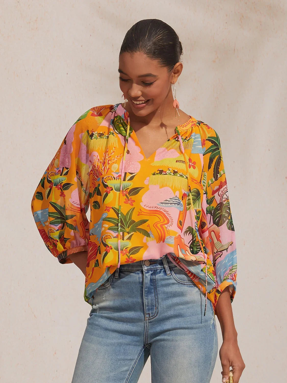 Jungle Wild Party Flowy Chiffon Top