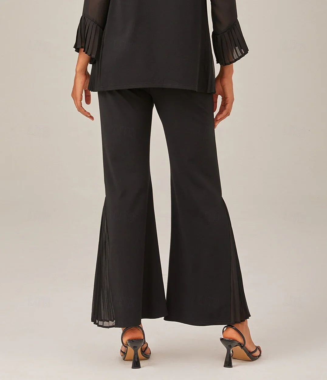 Stylish Pleated Contrast Tencel Pants