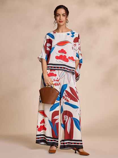 Satin Elegant Wide Leg Loose Maxi Pants with Pocket