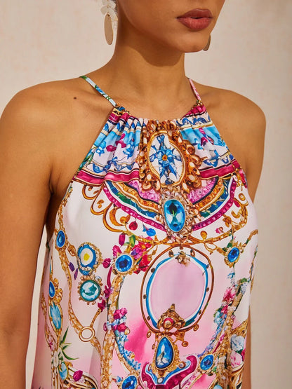 Jungle Wild Party Silky Leopard Maxi Dress