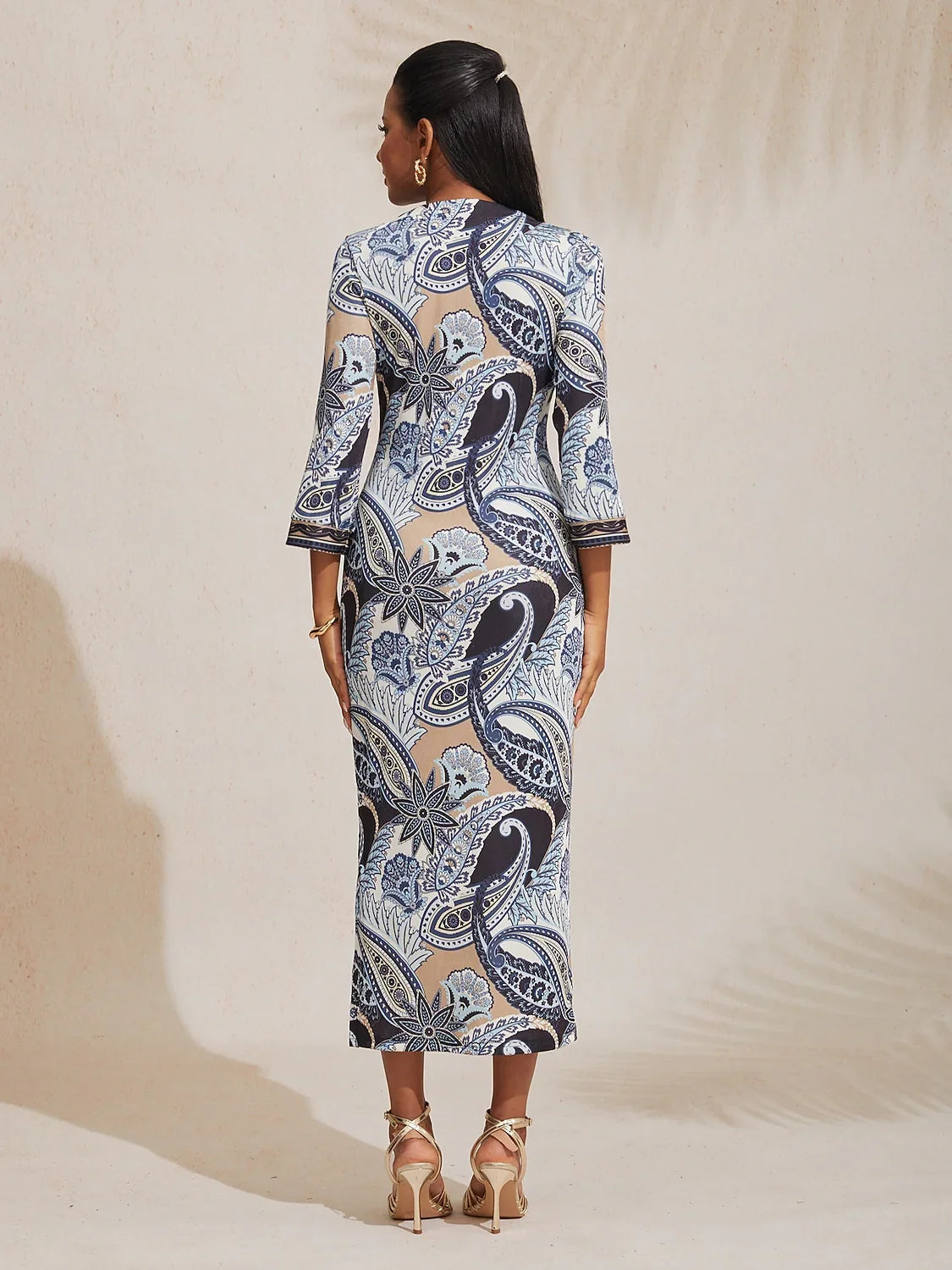 Blush&Beast Abstract Pink Paisley Stretchy Dress