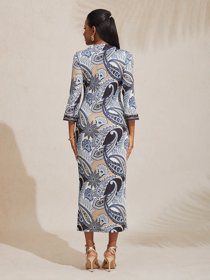 Blush&Beast Abstract Pink Paisley Stretchy Dress