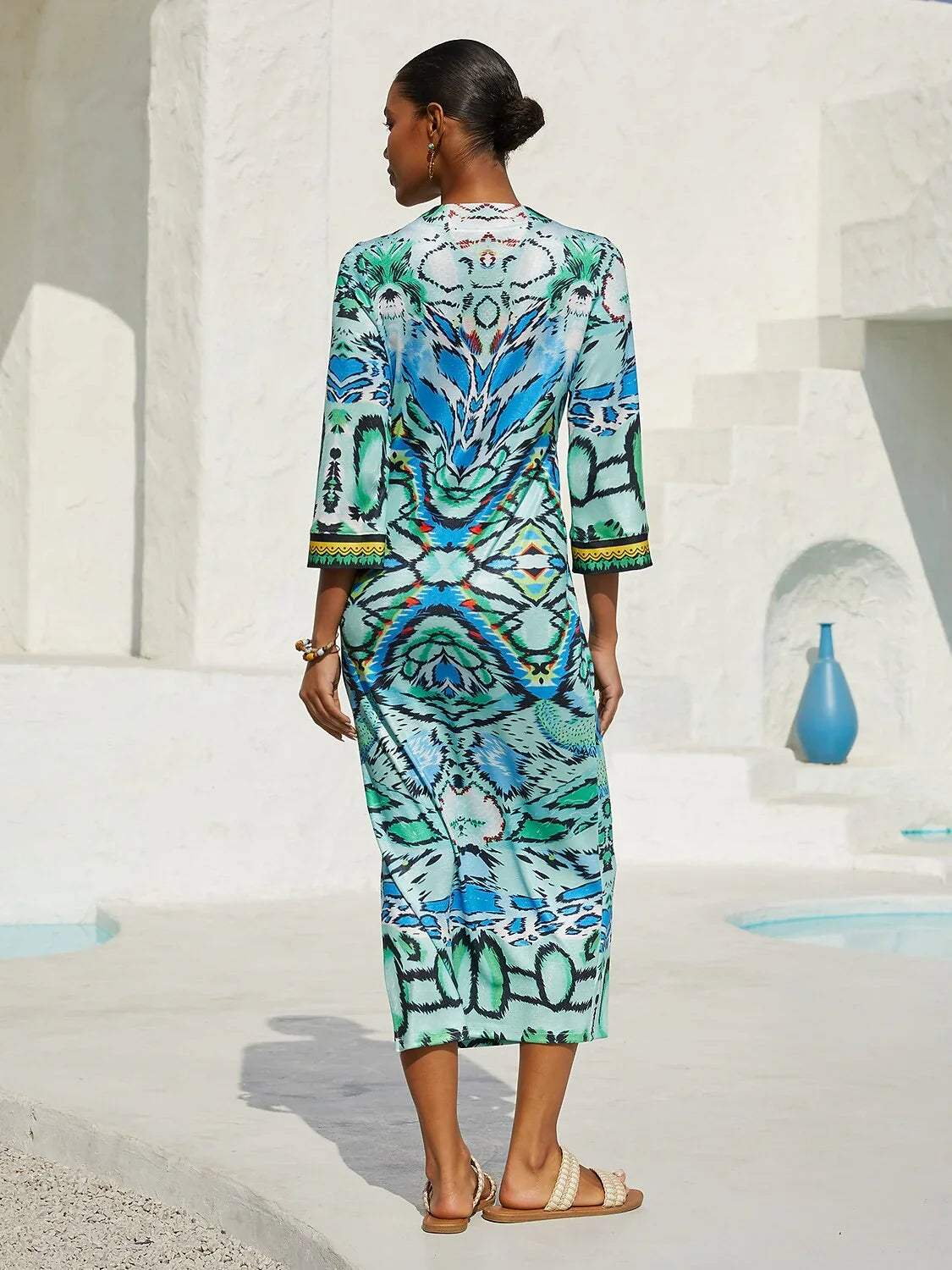 Blush&Beast Abstract Pink Paisley Stretchy Dress