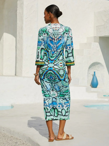Blush&Beast Abstract Pink Paisley Stretchy Dress
