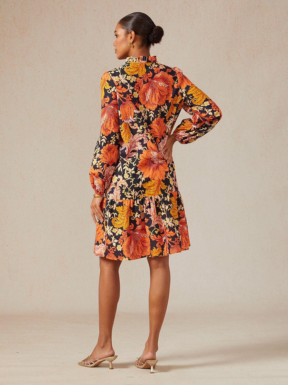 Sienna Garden Linen Look Midi Dress