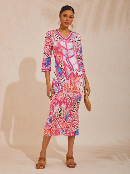 Lady Lionheart Stretch Knit Fitted Maxi Dress