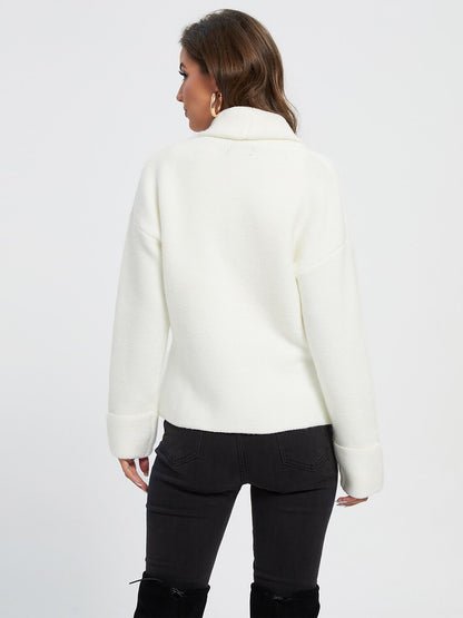 Acrylic Ribbed Knit Solid Sweater Jacket Shirt