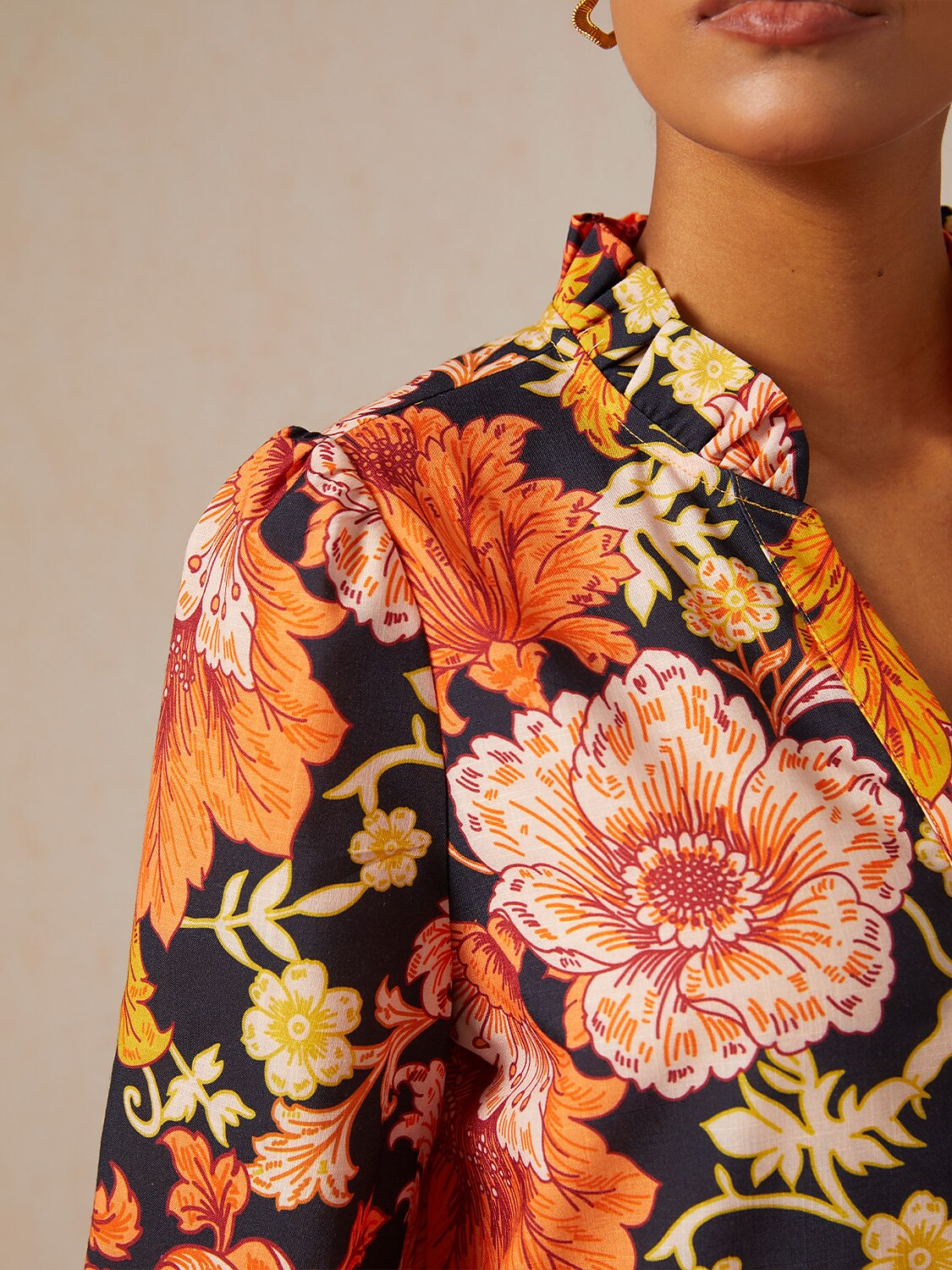Sienna Garden Linen Look Midi Dress