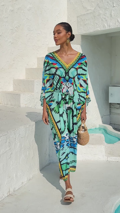 Land of Wonder Vacation Chiffon Kaftan
