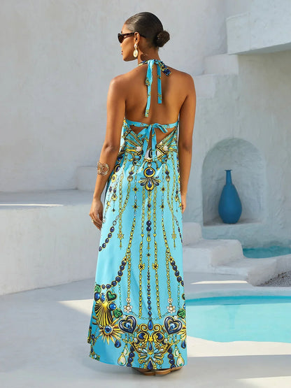 Vintage Jewelry Silky Satin Cami Maxi Dress