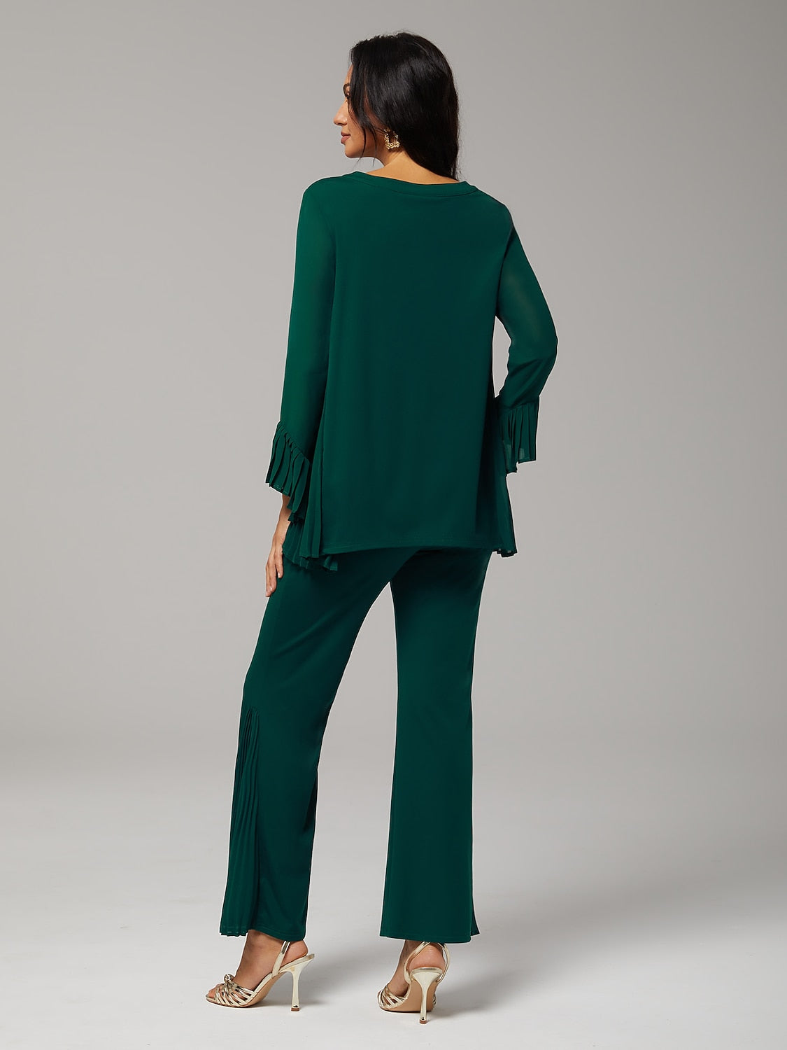 Elegant Elastic Waist Tencel Pants