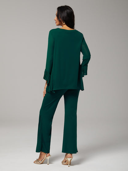 Elegant Elastic Waist Tencel Pants