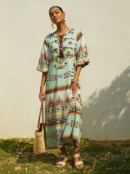 Jungle Wild Party Flowy Chiffon Maxi Dress