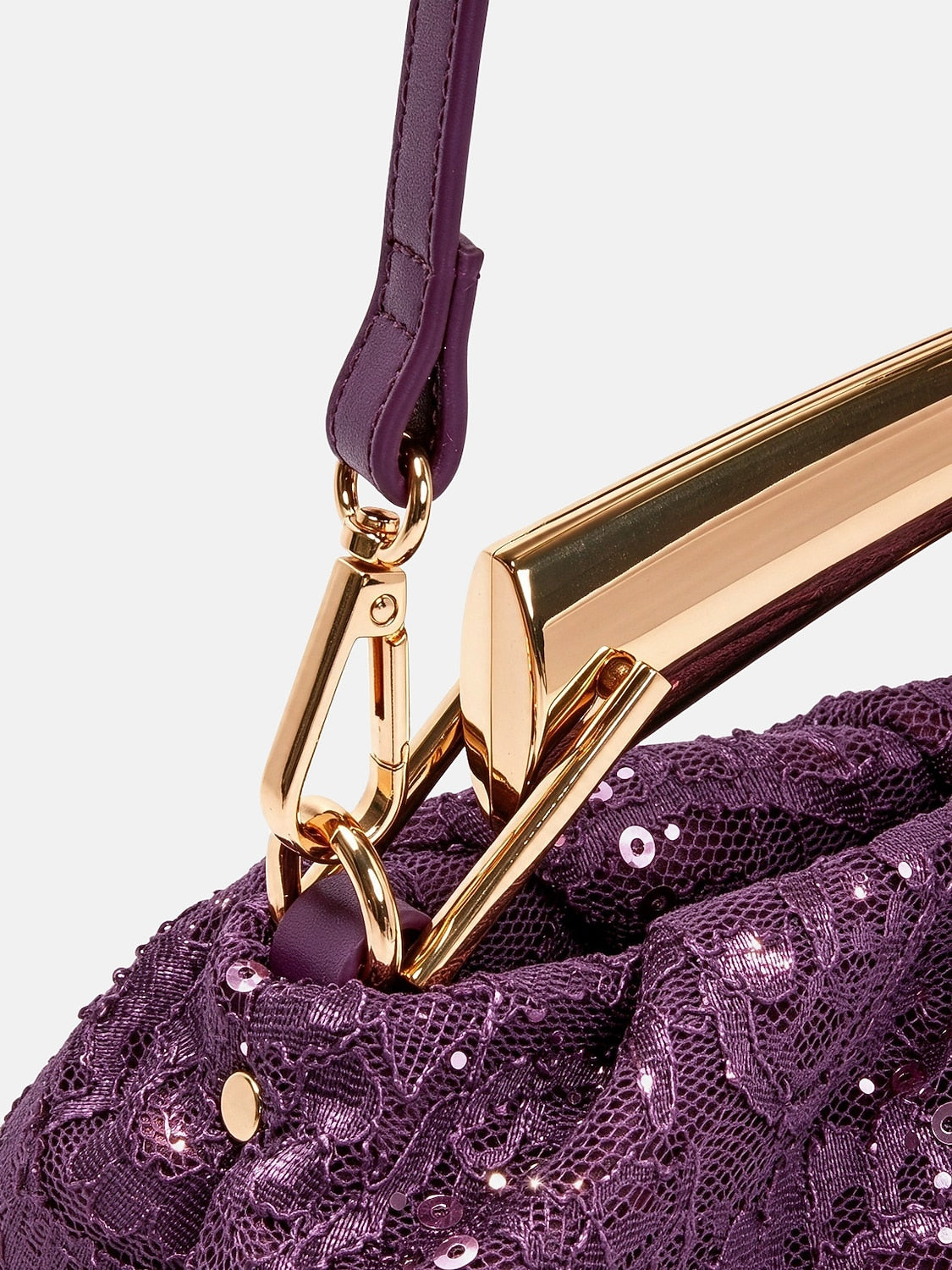 Jacquard Satin Sequin Frame Bag