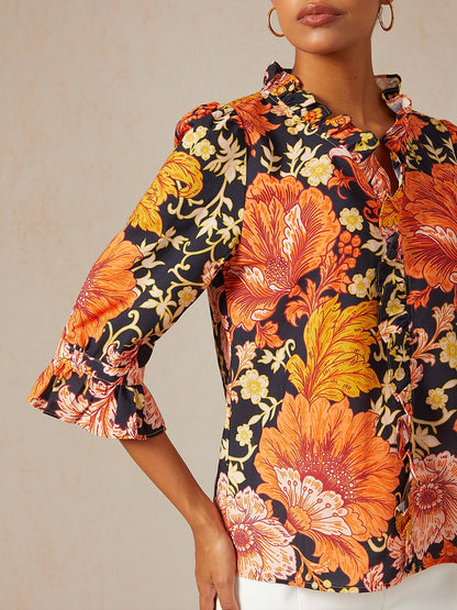 Sienna Garden Linen Look Blouse