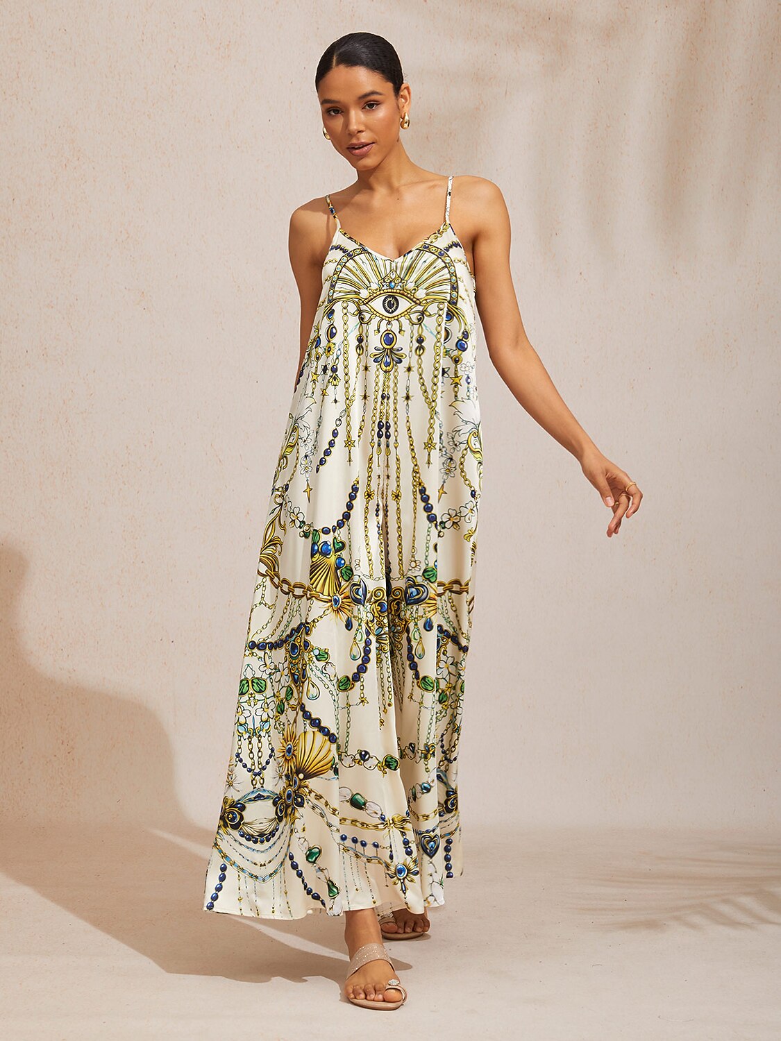 Lady Lionheart Silky Satin Cami Jumpsuit