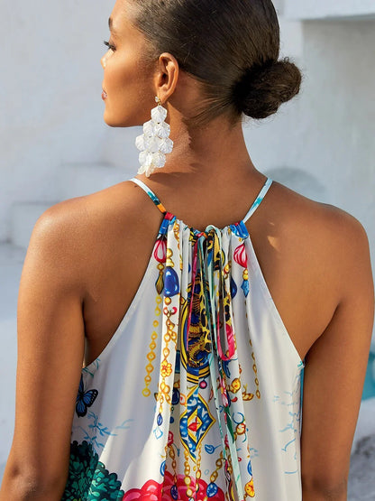 Jungle Wild Party Silky Leopard Maxi Dress