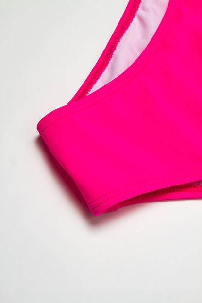 Contrast Color Onepiece Swimsuit
