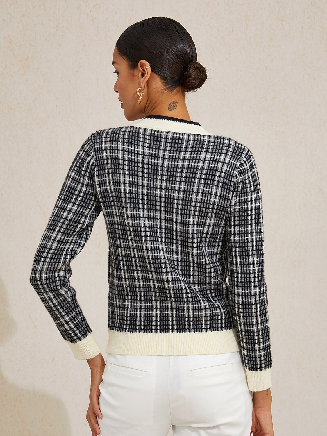 Paris Noir Knit Arctic Fleece Chic Knit Cardigan