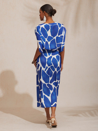 Jungle Wild Party Silky Satin Maxi Dress