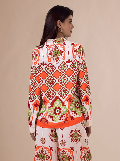 Satin Bohemia Casual Long Sleeve Shirt