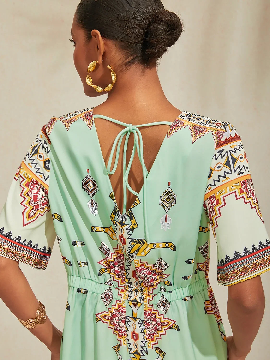 Santorini Summer Silky Satin Mini Dress