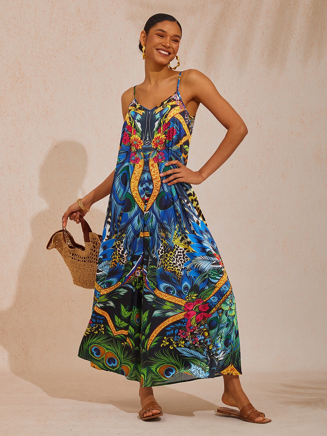 Lady Lionheart Silky Satin Cami Jumpsuit