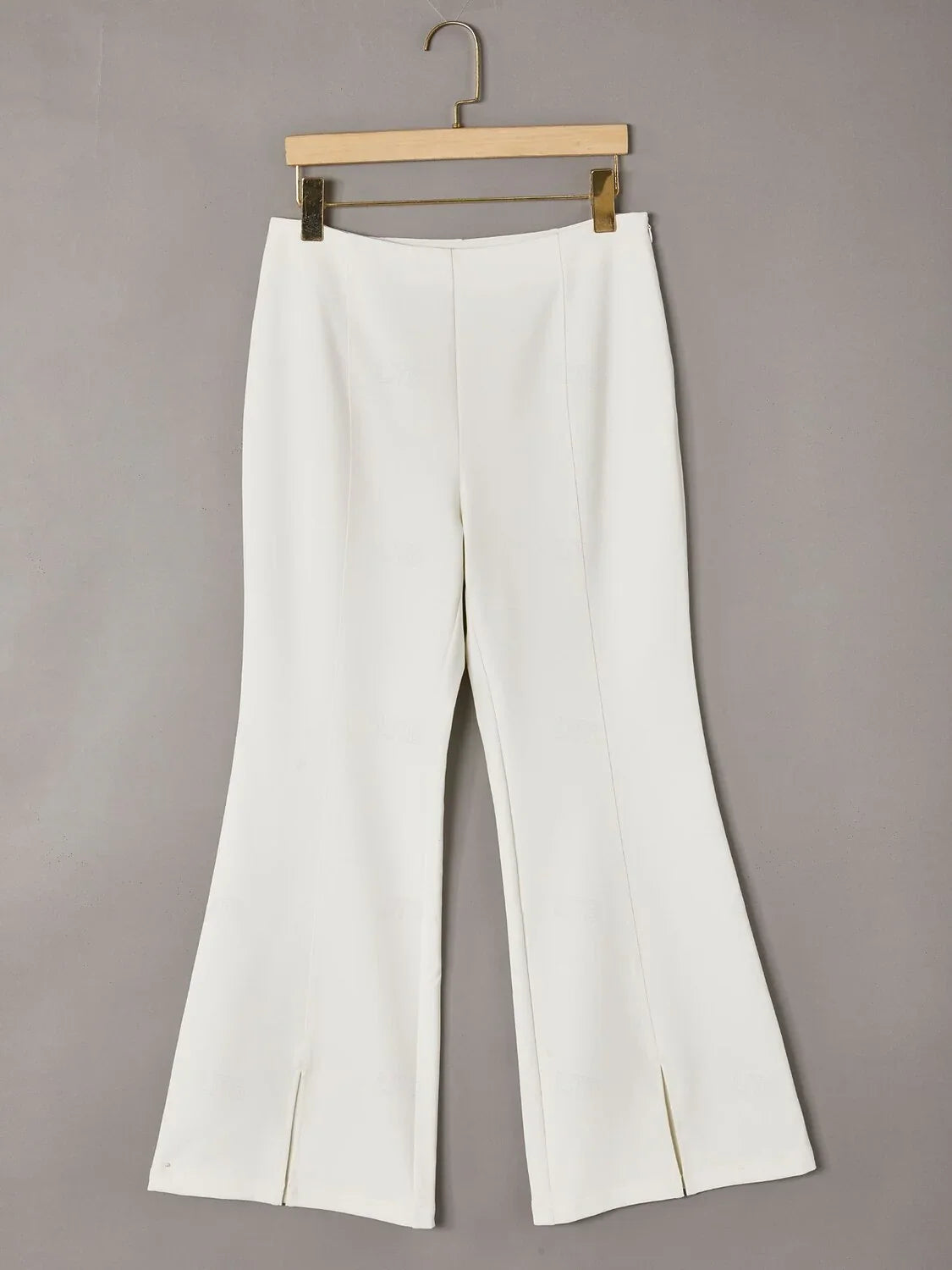 Twill Stretch Fitted Flare Cropped Pants