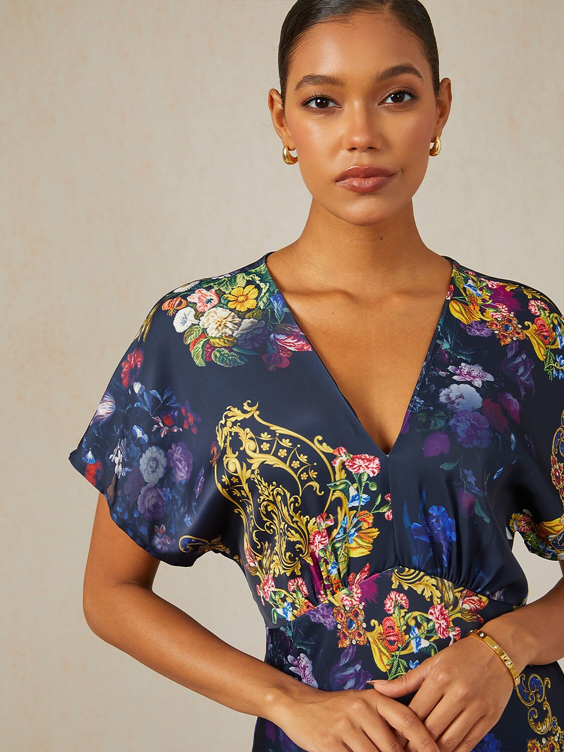 Land of Wonder Silky Satin Maxi Dress