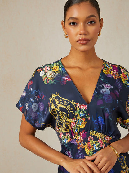 Land of Wonder Silky Satin Maxi Dress