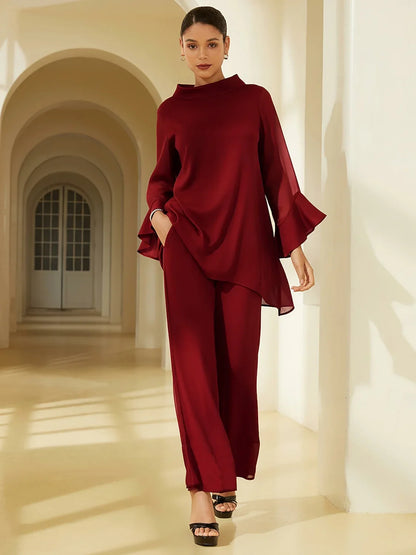 Chiffon Modal Slim Fit Sheer Lightweight Breathable Blouse