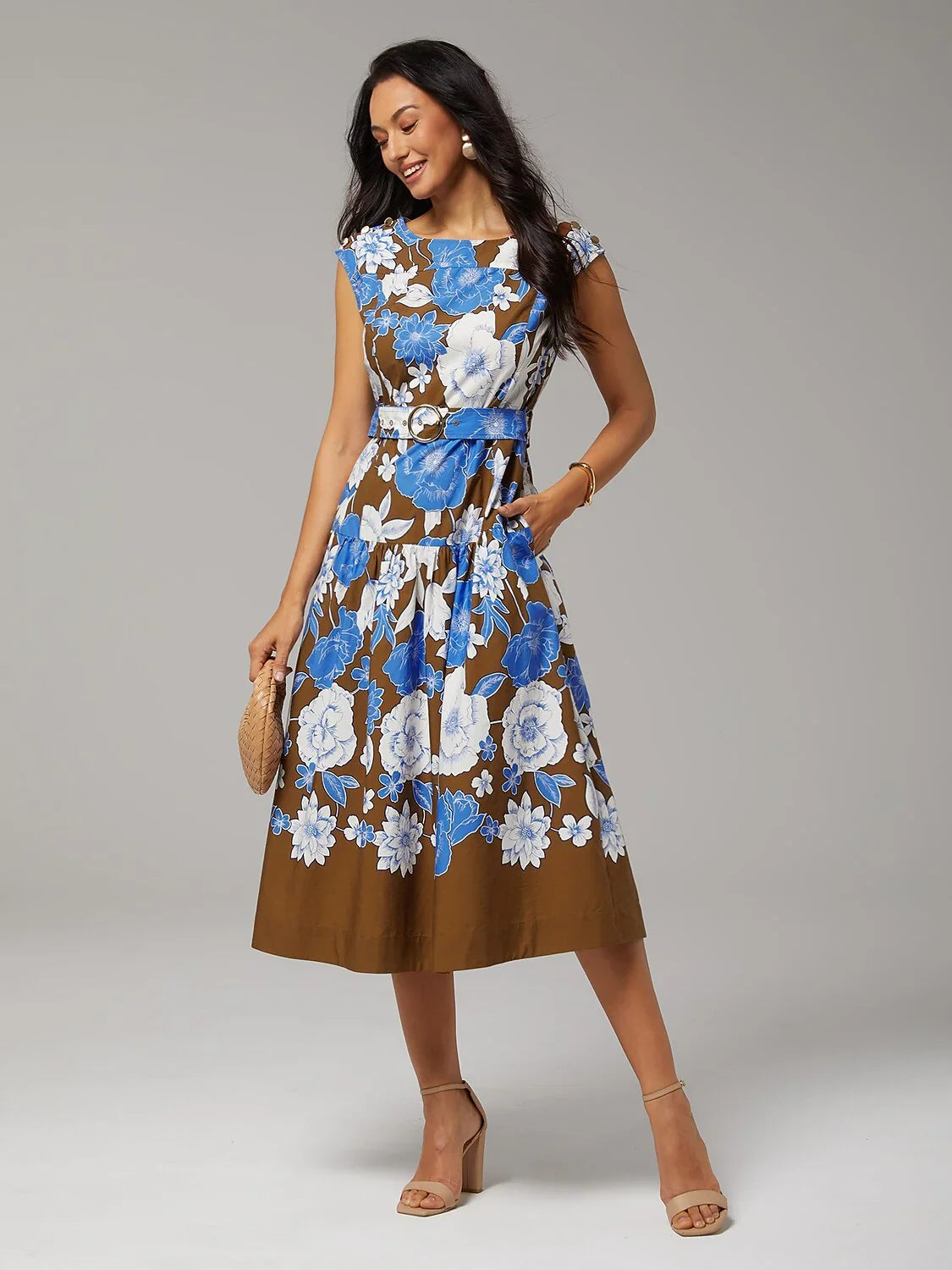 Floral Print All Cotton Dress