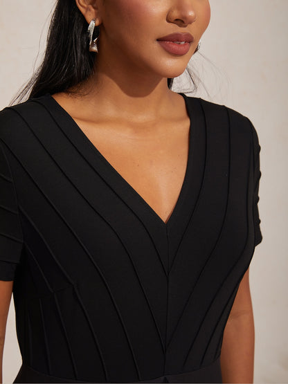 Chiffon Knit Gradient Leopard Print Flowing Elegant Jumpsuit
