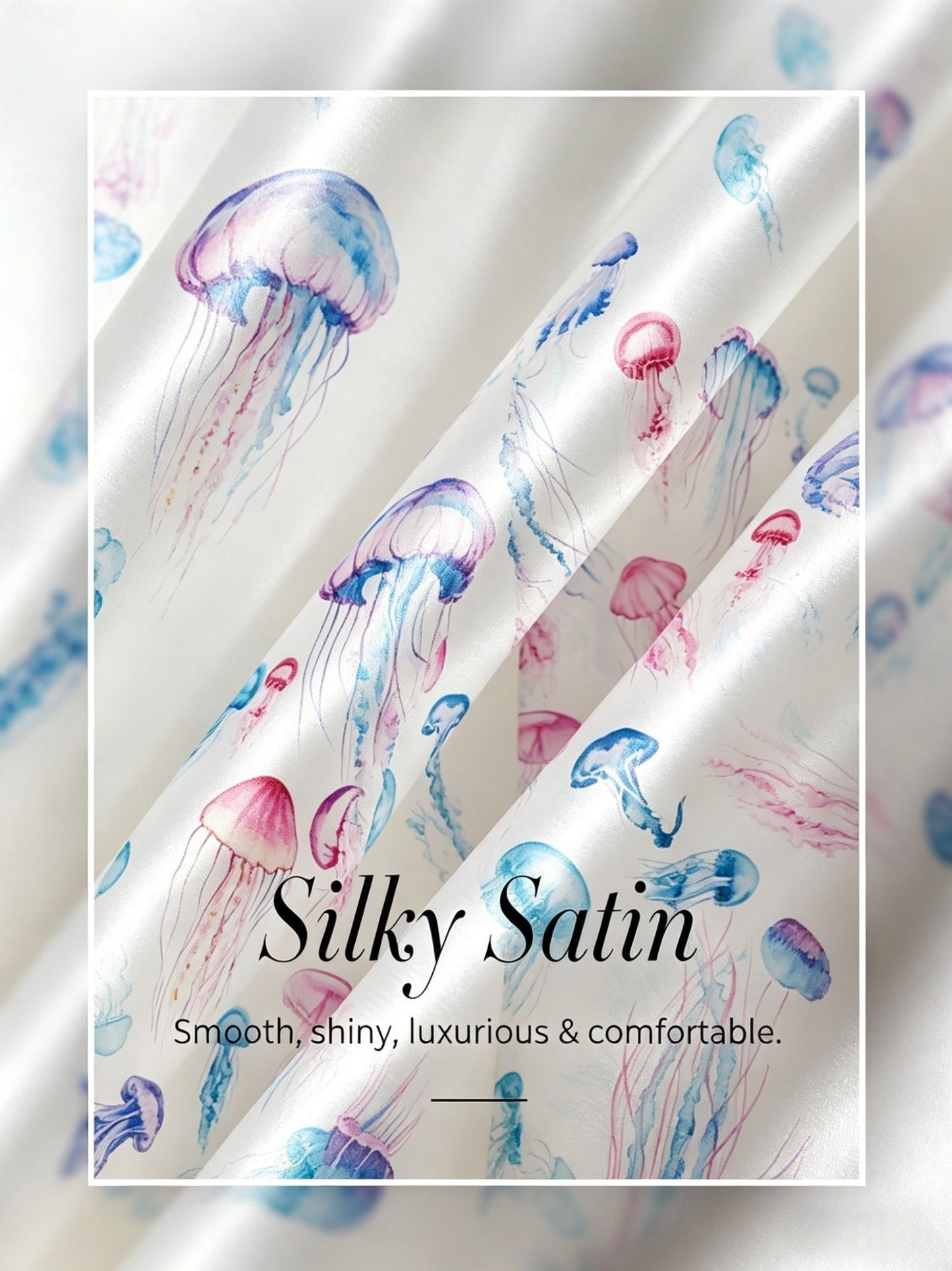 Ethereal Jellyfish Drift Silky Satin Shirt