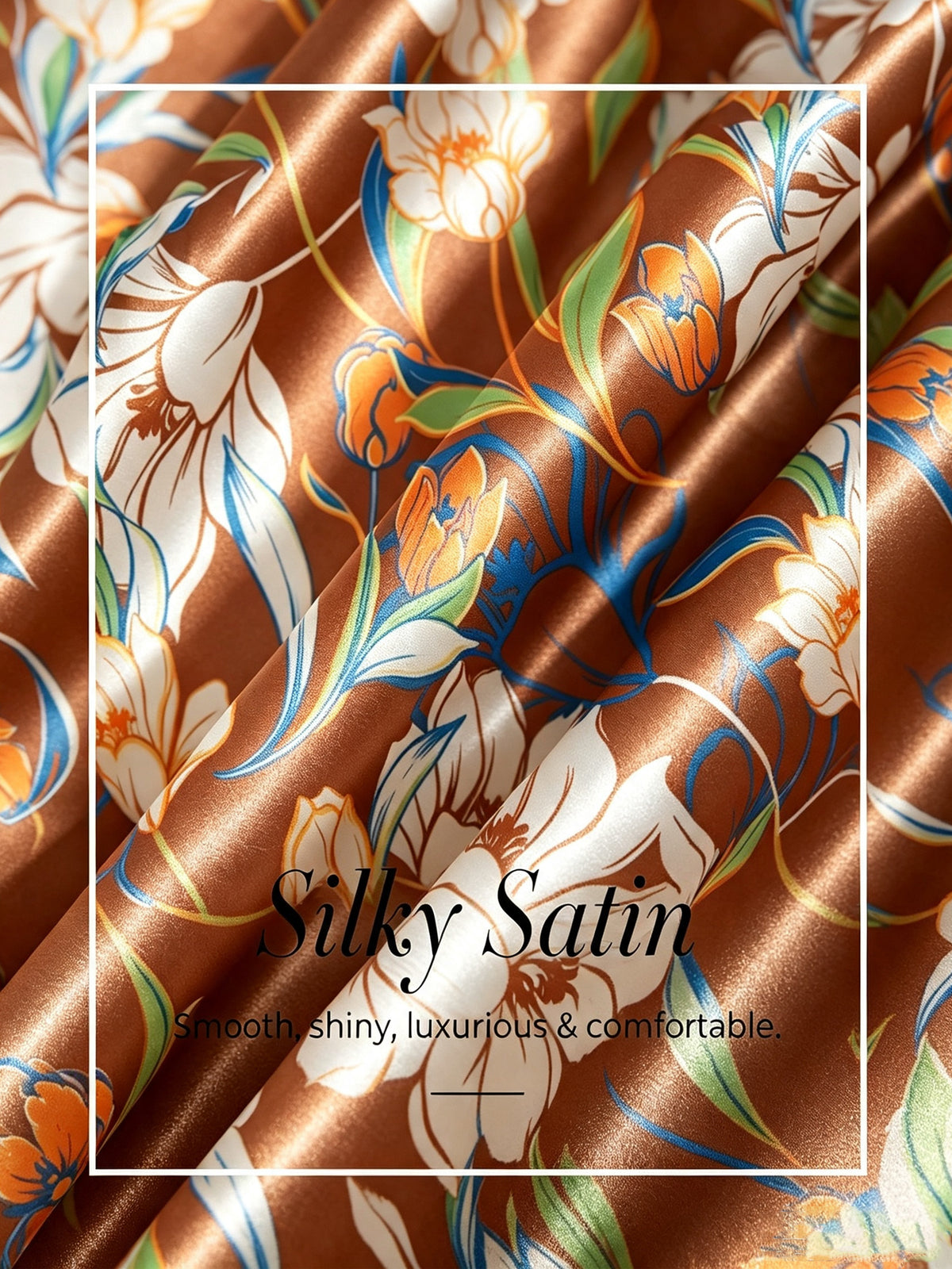 Desert Orchid Silky Satin Shirt Dress