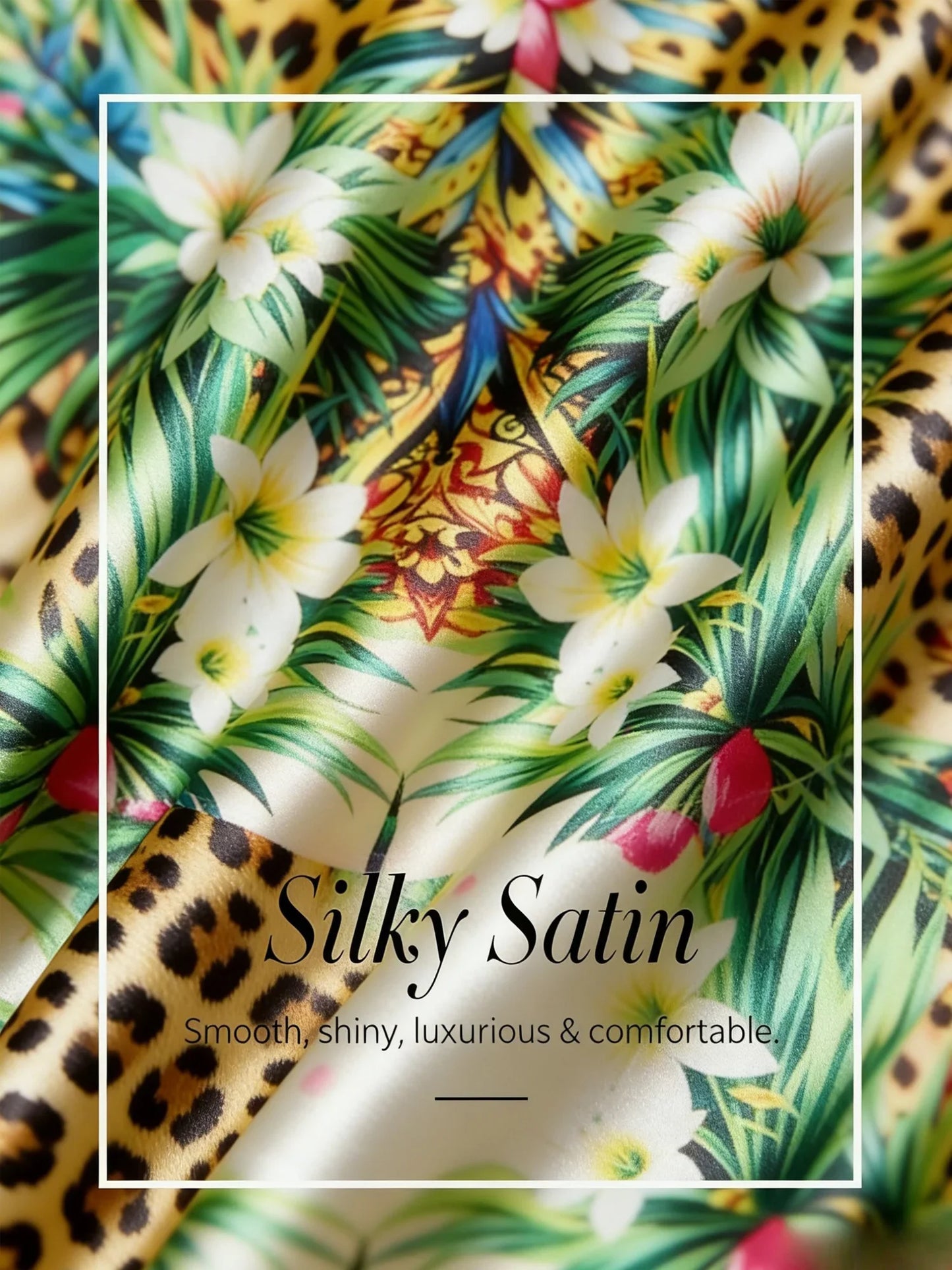 Tropical Temptation Silky Satin Leopard Top